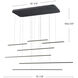 Chute Motion LED 70.88 inch Black Multi-Pendant Ceiling Light
